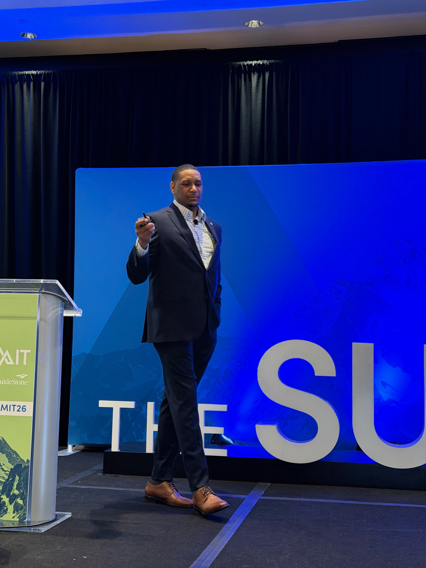 Jordan McGowen on stage at The Summit #GSSUMMIT26